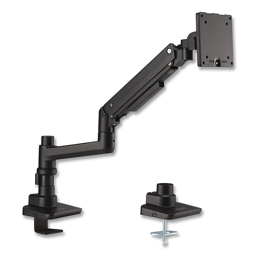 AbilityOne 7110017256060, SKILCRAFT Gas-Spring Ergonomic Monitor Arm, For 49" Monitors, 360 deg Rotation/90 deg Tilt, BK,Supports 44 lbs