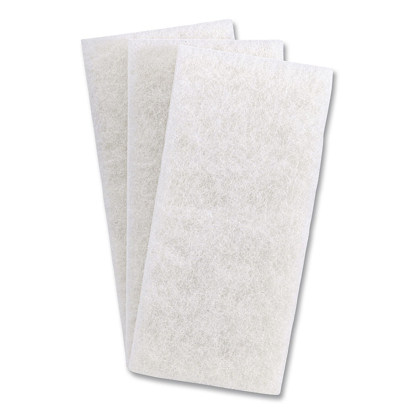3M Doodlebug White Utility and Burnish Pads, 4.62 x 10, White, 10/Carton (08003B)