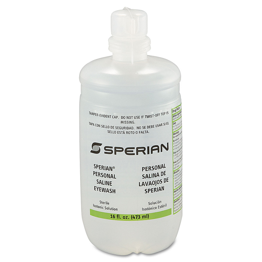 Honeywell Saline Personal Eyewash Bottles, 16 oz Bottle, 12/Carton (320004540CT)