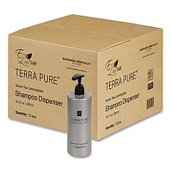 Diversified Hospitality Solutions Terra Pure Shampoo Air Pump, Green Tea Lemongrass, 16.23 oz Bottle, 12/Carton (458944)