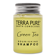 Diversified Hospitality Solutions Terra Pure Shampoo Jam Jar, Green Tea Lemongrass, 1 oz Jar, 300/Carton (007460)