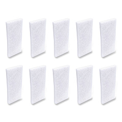 Boardwalk Fine Grade Utility Pad, 4.62 x 10, White, 10/Carton (401B)