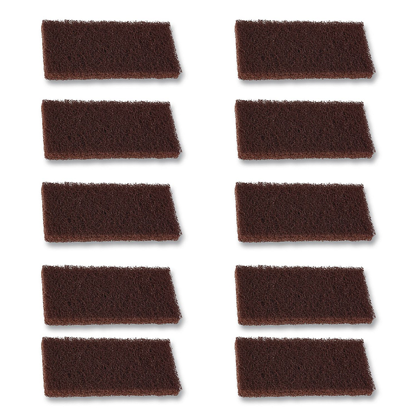 Boardwalk Heavy-Duty Utility Pad, 4.62 x 10, Brown, 10/Carton (403B)