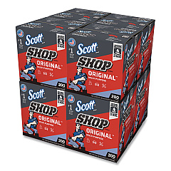 Scott Shop Towels Original, 1-Ply, 9 x 12, Unscented, Blue, 200/Box (75190BX)