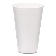 WinCup Foam Drink Cups, 16 oz, White, 500/Carton (221974)
