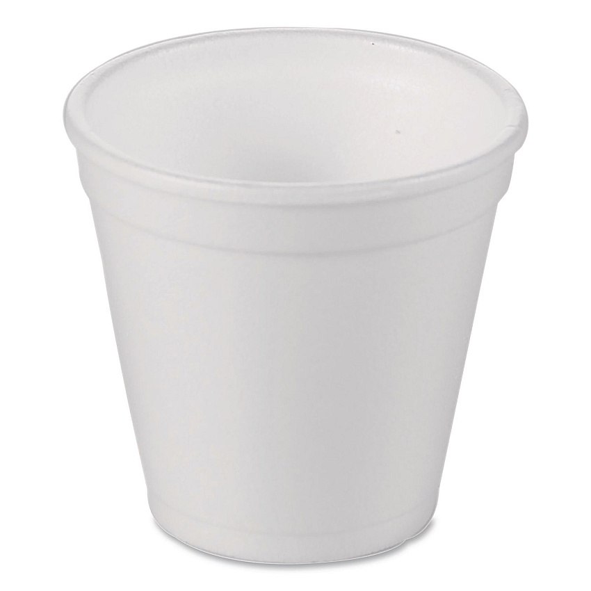 WinCup Foam Drink Cups, 4 oz, White, 1,000/Carton (221964)