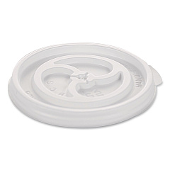 WinCup Plastic Lids for Foam Cups and Bowls, Slotted, Fits 8 oz to 10 oz Hot Cup, White, 1,000/Carton (222078)