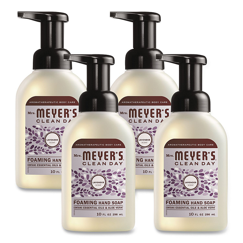 Mrs. Meyer's Clean Day Foaming Hand Soap, Lavender, 10 oz, 4/Carton (379557)