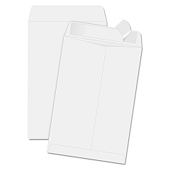 Quality Park Redi-Strip Catalog Envelope, #1 3/4, Cheese Blade Flap, Redi-Strip Closure, 6.5 x 9.5, White, 100/Box (44334)
