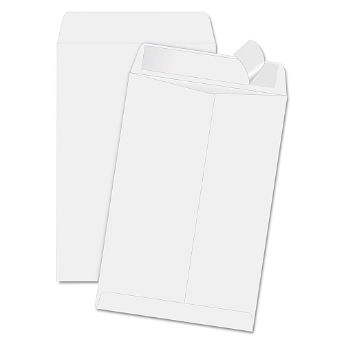 Quality Park Redi-Strip Catalog Envelope, #1 3/4, Cheese Blade Flap, Redi-Strip Closure, 6.5 x 9.5, White, 100/Box (44334)