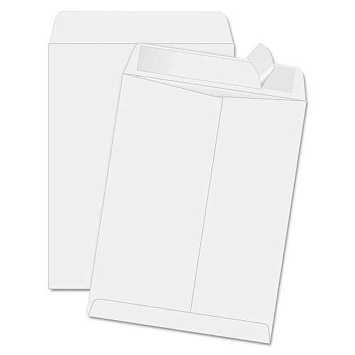 Quality Park Redi-Strip Catalog Envelope, #14 1/2, Cheese Blade Flap, Redi-Strip Closure, 11.5 x 14.5, White, 100/Box (44834)