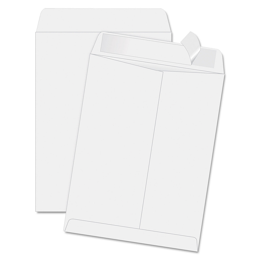 Quality Park Redi-Strip Catalog Envelope, #14 1/2, Cheese Blade Flap, Redi-Strip Closure, 11.5 x 14.5, White, 100/Box (44834)