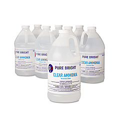 Pure Bright Clear Ammonia, 64 oz Bottle, 8/Carton (19703575033)