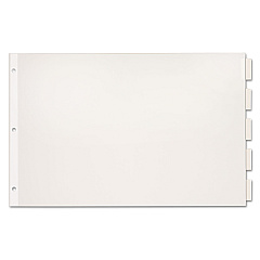 Cardinal Paper Insertable Dividers, 5-Tab, 11 x 17, White, 1 Set (84812)