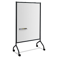 Safco Impromptu Magnetic Whiteboard Collaboration Screen, 42w x 21.5d x 72h, Black/White (8511BL)