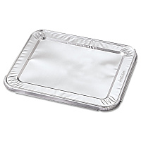 HFA Steam Pan Foil Lids, Fits Half-Size Pan, 30 Gauge, 12.27 x 10.44, 100/Carton (204930)