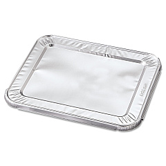 HFA Steam Pan Foil Lids, Fits Half-Size Pan, 30 Gauge, 12.27 x 10.44, 100/Carton (204930)