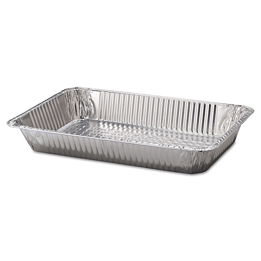 HFA Aluminum Steam Table Pans, Full-Size Deep, 65 Gauge, 3.19" Deep, 12.19 x 20.75, 50/Carton (201970)