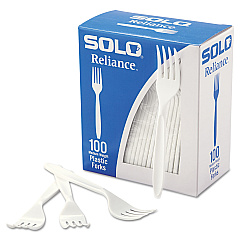 Dart Boxed Reliance Medium Heavy Weight Cutlery, Fork, White, 1000/Carton (RSWFX)
