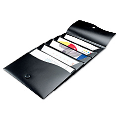 Avery Slide and View Expanding File, 5 Sections, Cord/Hook Closure, Letter Size, Black (73517)