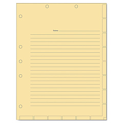 Tabbies Medical Chart Index Divider Sheets, 11 x 8.5, Manila, 400/Box (54519)