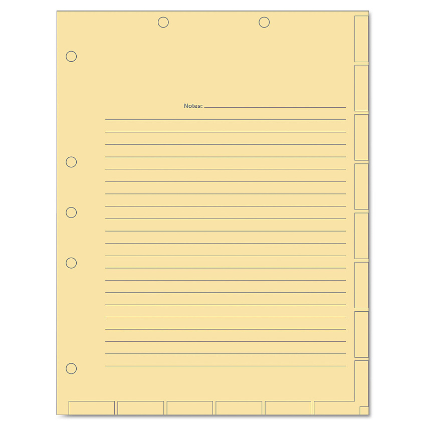 Tabbies Medical Chart Index Divider Sheets, 11 x 8.5, Manila, 400/Box (54519)