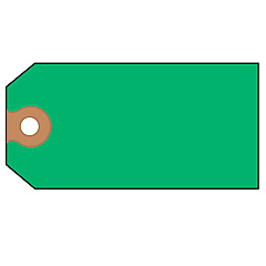 Avery Unstrung Shipping Tags, 11.5 pt. Stock, 4.75 x 2.38, Green, 1,000/Box (12365)