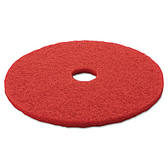 3M Low-Speed Buffer Floor Pads 5100, 20" Diameter, Red, 5/Carton (08395)