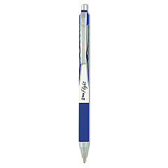 Zebra Z-Grip Flight Ballpoint Pen, Retractable, Bold 1.2 mm, Blue Ink, White Barrel, 12/Pack (21920)