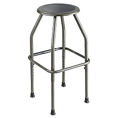 Safco Diesel Industrial Stool with Stationary Seat, Backless, Supports Up to 250 lb, 22" to 30" Seat Height, Pewter (6666)