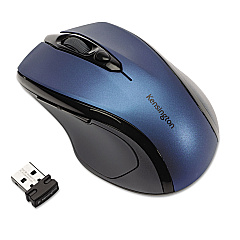Kensington Pro Fit Mid-Size Wireless Mouse, 2.4 GHz Frequency/30 ft Wireless Range, Right Hand Use, Sapphire Blue (72421)