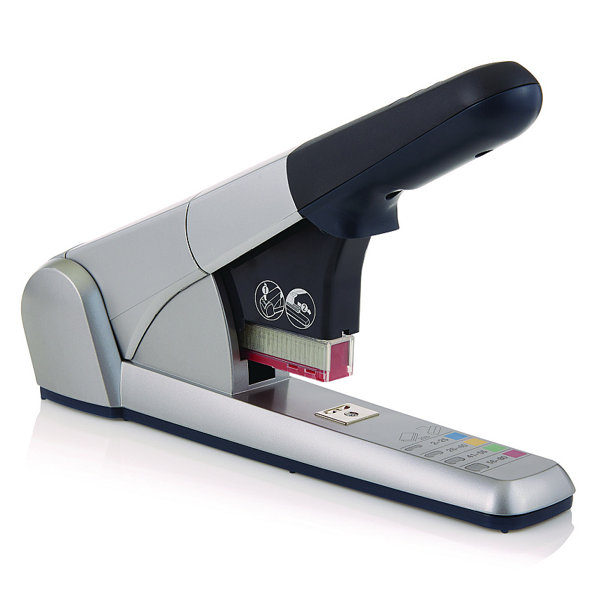 Rapid Heavy-Duty Cartridge Stapler, 80-Sheet Capacity, Silver (02892)