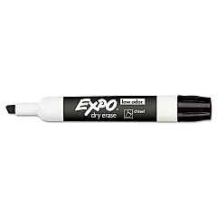 EXPO Low-Odor Dry-Erase Marker, Broad Chisel Tip, Black (80001EA)