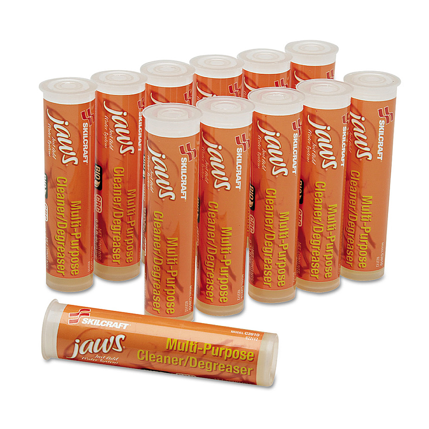 AbilityOne 7930016005753, SKILCRAFT, JAWS Multipurpose Cleaner/Degreaser Refill, 2 oz, Citrus, 12/Box