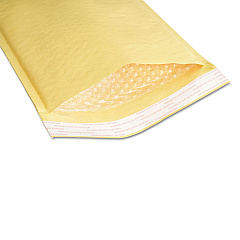 AbilityOne 8105001179866 Sealed Air Jiffylite Cushioned Mailer, #1, Bubble Lining, Self-Adhesive, 7.25 x 12, Golden Kraft, 100/Box