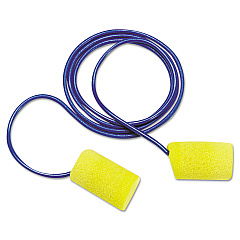 3M E-A-R Classic Foam Earplugs, Metal Detectable, Corded, Poly Bag (3114101)