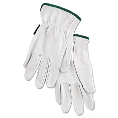 MCR Safety Grain Goatskin Driver Gloves, White, Medium, 12 Pairs (3601M)