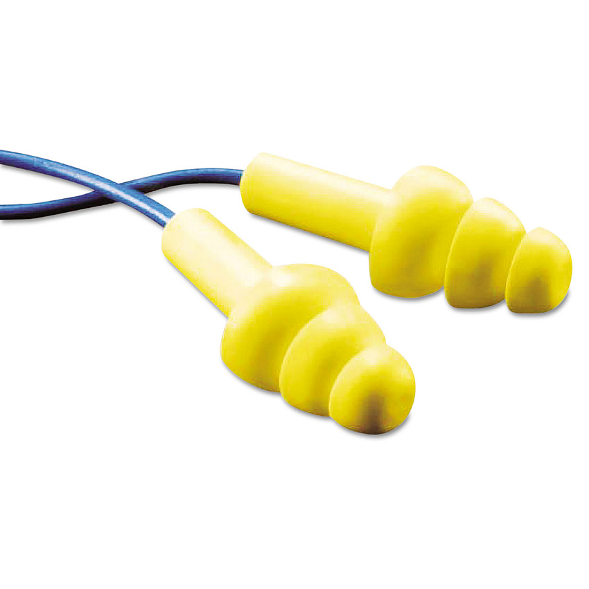 3M E-A-R UltraFit Ear Tracer Earplugs, Corded, NRR 25, 100 Pair/BX (3404007)