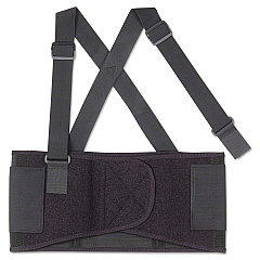 ergodyne ProFlex 1650 Economy Elastic Back Support Brace, Large, 34" to 38" Waist, Black (11094)