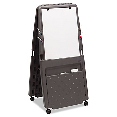 Iceberg Ingenuity Presentation Flipchart Easel with Dry Erase Surface, Resin Surface Frame, 33 x 28 x 73, Charcoal (30237)