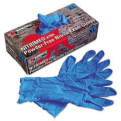 MCR Safety Nitri-Med Disposable Nitrile Gloves, Blue, X-Large, 100/Box (6012XL)