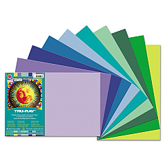 Pacon Tru-Ray Construction Paper, 76 lb Text Weight, 12 x 18, Assorted Cool/Warm Colors, 25/Pack (102943)