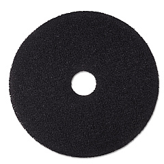 3M Low-Speed Stripper Floor Pad 7200, 19" Diameter, Black, 5/Carton (08381)