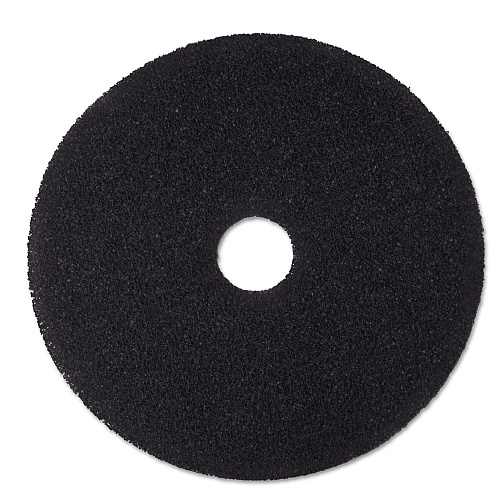 3M Low-Speed Stripper Floor Pad 7200, 19" Diameter, Black, 5/Carton (08381)