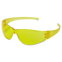 MCR Safety Checkmate Safety Glasses, Amber Temple, Amber Anti-Fog Lens (CK114)