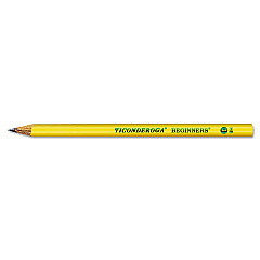 Dixon Ticonderoga Beginners Woodcase Pencil with Microban Protection, HB (#2), Black Lead, Yellow Barrel, Dozen (13080)