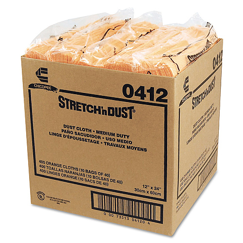 Chix Stretch 'n Dust Cloths, 11 5/8 x 24, Yellow, 40 Cloths/Pack, 10 Packs/Carton (0412)