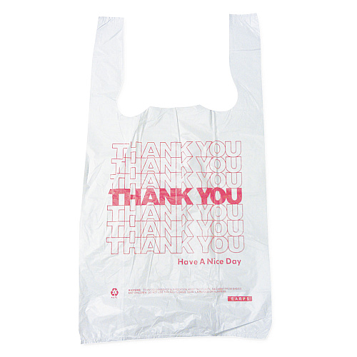 Barnes Paper Company Thank You High-Density Shopping Bags, 10" x 19", White, 2,000/Carton (10519THYOU)