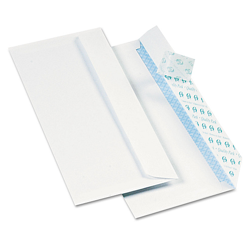 Quality Park Redi-Strip Security Tinted Envelope, #10, Commercial Flap, Redi-Strip Closure, 4.13 x 9.5, White, 1,000/Box (69122B)
