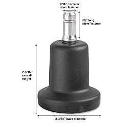 Master Caster High Profile Bell Glides, B Stem, 110 lbs/Glide, 5/Set (70175)